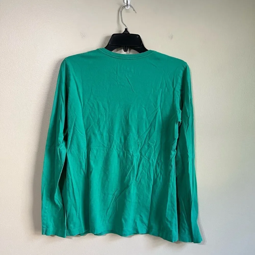 Nike long‎ sleeve green top L